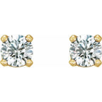 Round 4-Prong Stud Earrings - Image 2