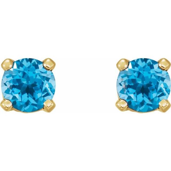 Round 4-Prong Stud Earrings - Image 2