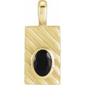 Grooved Bezel-Set Pendant