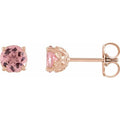 Round 4-Prong Stud Earring