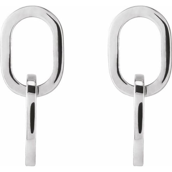 Interlocking Oval Earrings - Image 2
