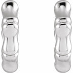Bamboo Hoop Earrings - Image 2