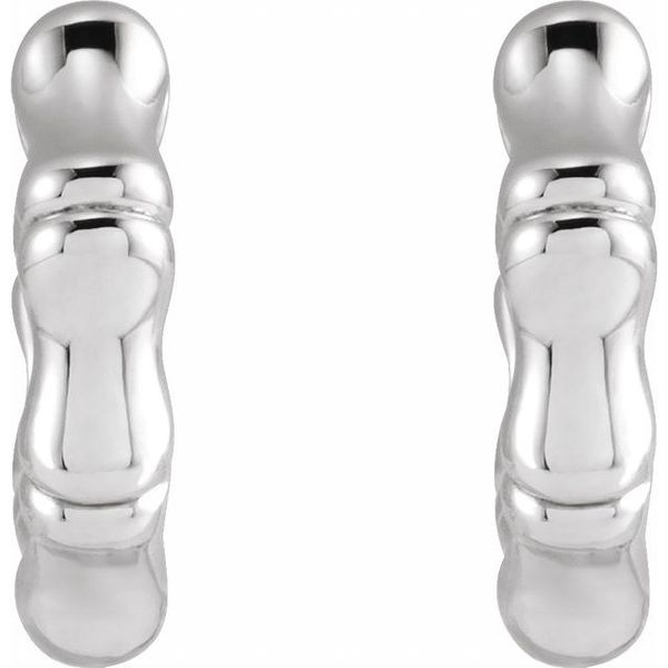 Bamboo Hoop Earrings - Image 2