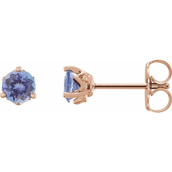 Round 3-Prong Stud Earrings