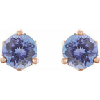 Round 3-Prong Stud Earrings - Image 2