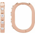 Elongated Hoop Earrings