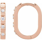 Elongated Hoop Earrings