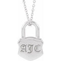 Engravable Lock Necklace