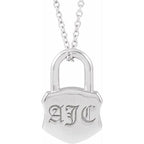 Engravable Lock Necklace