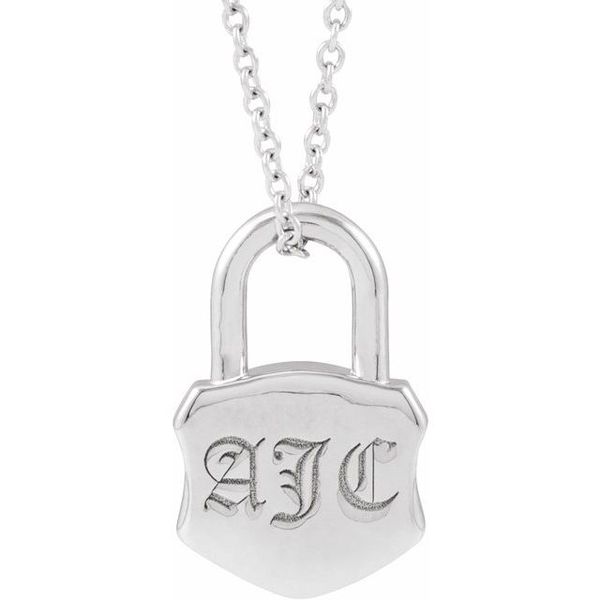 Engravable Lock Necklace