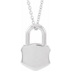 Engravable Lock Necklace - Image 3