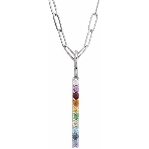 Rainbow Bar Necklace or Charm/Pendant