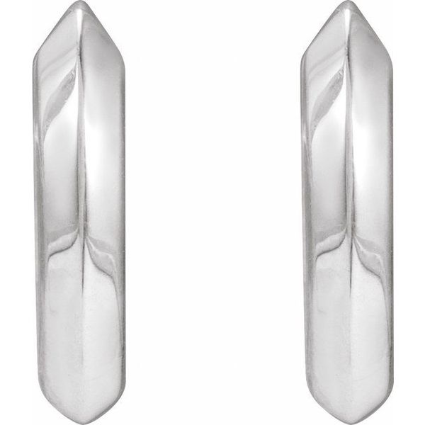 Knife-Edge Hoop Earrings - Image 2