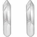 Knife-Edge Hoop Earrings - Image 2