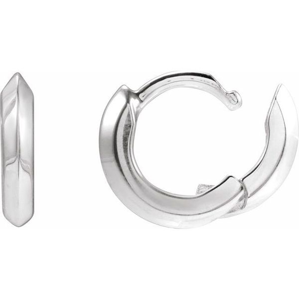 Knife-Edge Hoop Earrings - Image 3