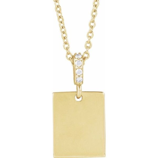 Engravable Accented Necklace