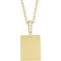 Engravable Accented Necklace