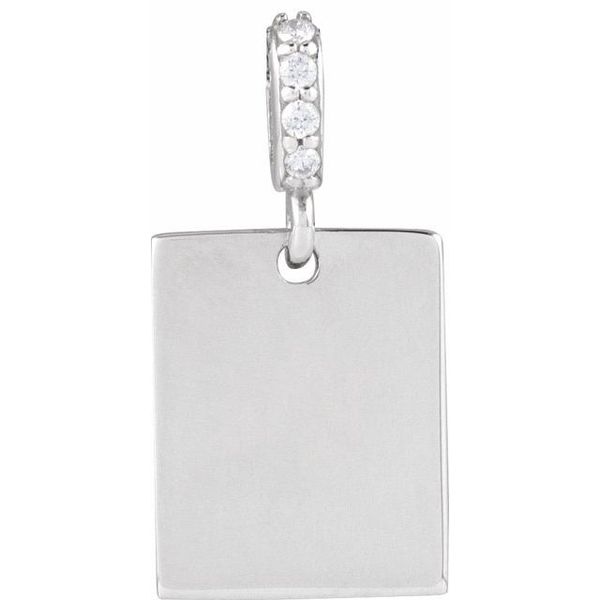 Engravable Accented Pendant