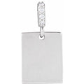 Engravable Accented Pendant