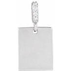 Engravable Accented Pendant