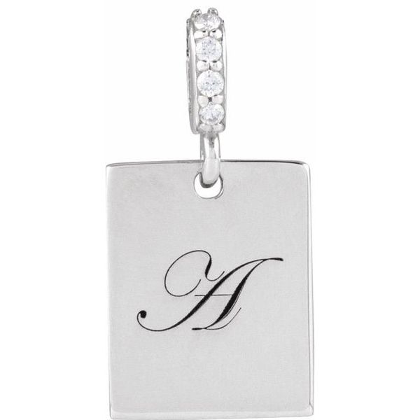 Engravable Accented Pendant - Image 3