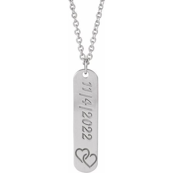 Engravable Bar Necklace - Image 3
