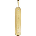 Engravable Accented Bar Necklace or Charm/Pendant - Image 3