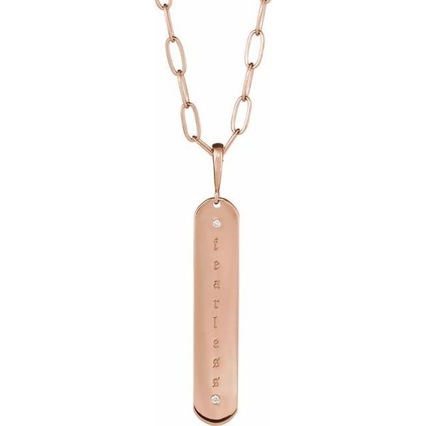 Engravable Accented Bar Necklace or Charm/Pendant - Image 3