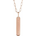 Engravable Accented Bar Necklace or Charm/Pendant - Image 3