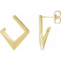 Geometric Front-Back Hoop Earring