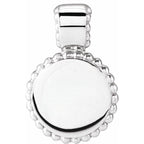 Engravable Beaded Disc Pendant