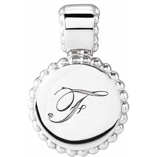 Engravable Beaded Disc Pendant - Image 3