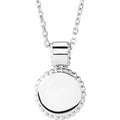 Engravable Beaded Disc Necklace