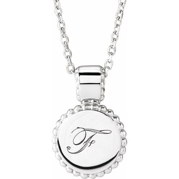 Engravable Beaded Disc Necklace - Image 3
