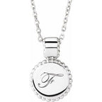 Engravable Beaded Disc Necklace - Image 3