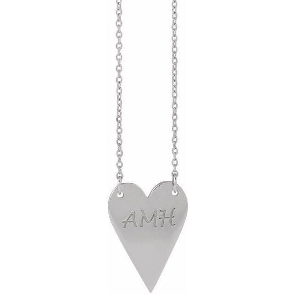Engravable Heart Necklace - Image 3