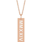 Roman Numeral Year Necklace