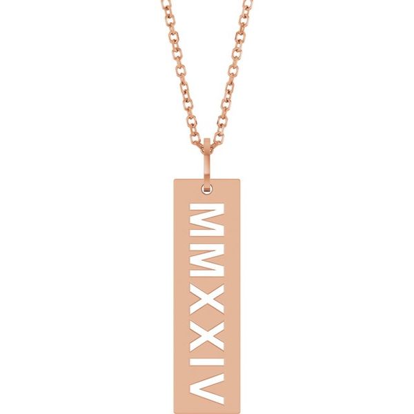 Roman Numeral Year Necklace