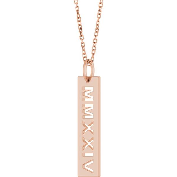 Roman Numeral Year Necklace - Image 2