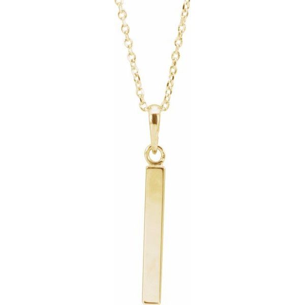 Engravable Bar Necklace