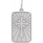 Cross Dog Tag Pendant
