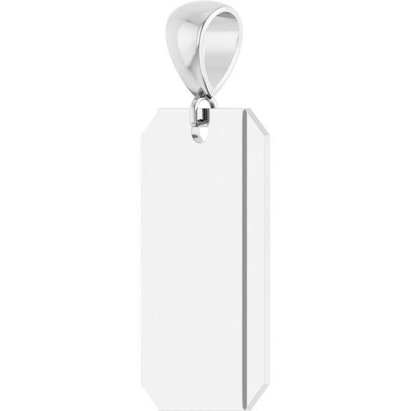 Engravable Dog Tag Pendant - Image 2