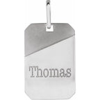 Engravable Dog Tag Pendant - Image 3