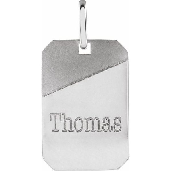 Engravable Dog Tag Pendant - Image 3