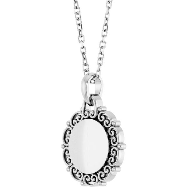 Engravable Scroll Necklace - Image 2