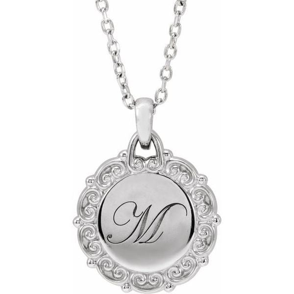 Engravable Scroll Necklace - Image 4