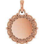 Engravable Scroll Necklace
