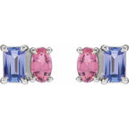 Two-Stone Stud Earrings - Image 2