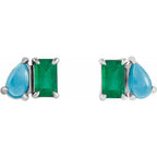 Two-Stone Stud Earring - Image 2
