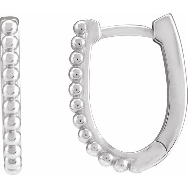 Beaded U-Hoop Earrings